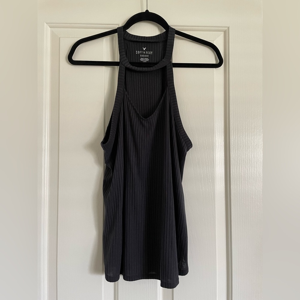 American Eagle Black Halter Top